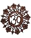 Buddha Groove Om Wall Hanging, Handmade from Suar Wood in Bronze Tones, Handmade in Bali