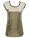 Flapper Girl Women's Sequin Blouse Short Sleeve Tops