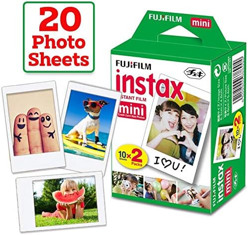 Colorful Fujifilm Instax Mini camera film pack.