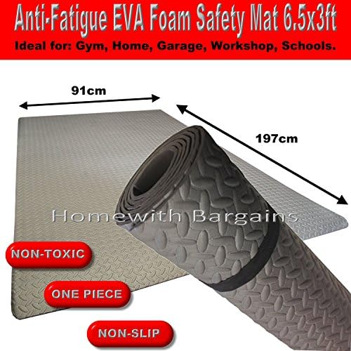 Large Anti-Fatigue EVA Foam Floor Safety One Piece Mat. Gym, Garage, Home, Work