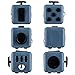 Omaky Fidget Cube Relieves Stress and Anxiety for Children and Adults Attention Toy, Blue Black
