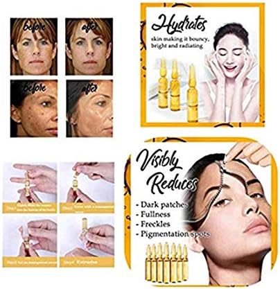 Dark Spots Corrective Ampoule Moisturizing Firming Facial Serum Anti Aging Serum Face Serum with Hyaluronic Acid, Moisturizing, Firming and Skin Tone 2ML/7PC 1BOX (Brown-7PC)
