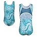 TFJH E Toddler Gymnastics Leotard Athletic Bodysuit Sportwear CyanSnowflake 8A