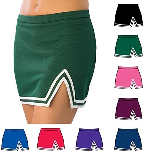 Pizzazz Multi Color A Line V Notch Cheer Uniform Skirt Adult S-2XL