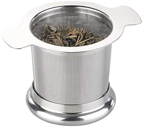 Rosenstein & Söhne Teefilter: Edelstahl-Teesieb micro-geätzt mit Deckel, für Tassen & Kannen (Teefilter Edelstahl, Gewürzsieb, Kaffeebereiter) – Bild 5