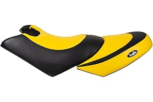 BlackTip Jetsports Seat Cover for SeaDoo 02-06 GTX 4-Tec,SC,LTD SC / 05-09 RXT, RXT-X 255/03-08 Wake 155,215/02-03 GTX DI (Yellow/Black)