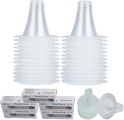 ENJSD 100Pcs Ear Thermometer Probe Covers Refill Caps 0% BPA Latex Free
