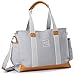 Diaper Bag for Girls and Boys - Large Capacity Baby Bag - Nappy Bag - Diaper Tote - Plus Changing Pad, Stroller Straps and 10 Pockets - Best Baby Shower Gift by 7Senses (Grey)