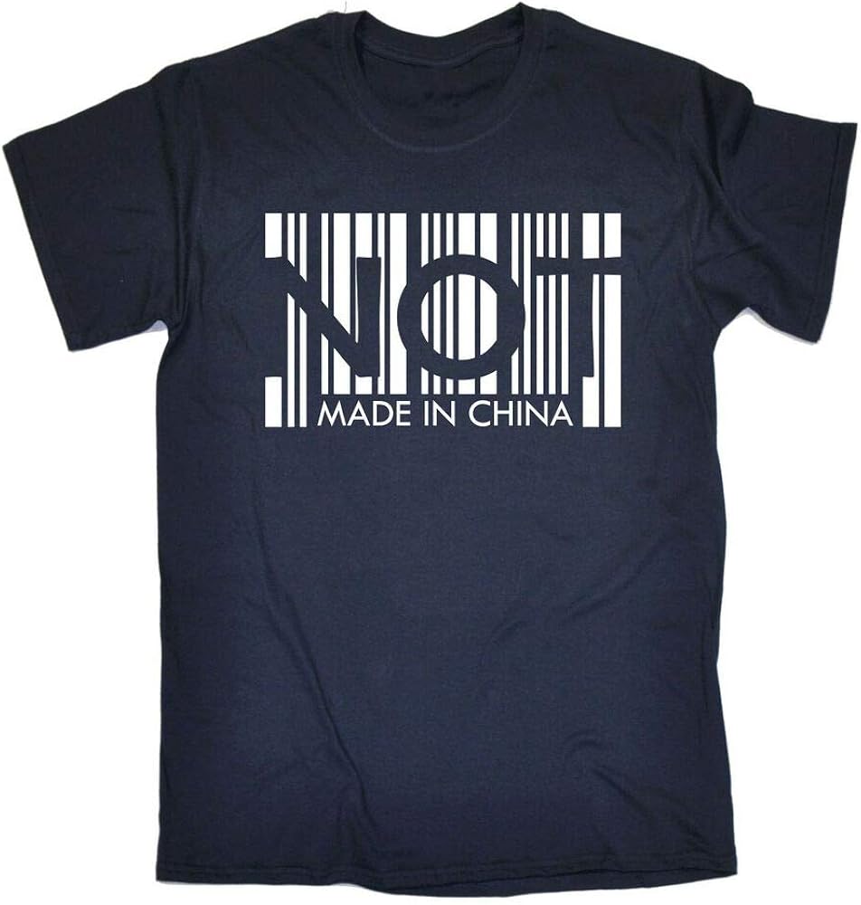 Not Made In China Men's TShirt Sarcastic Joke Ironic Tee Top Funny