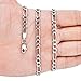 FIBO STEEL Stainless Steel Mens Womens Necklace Figaro Chain 5mm Wide, 18 inches