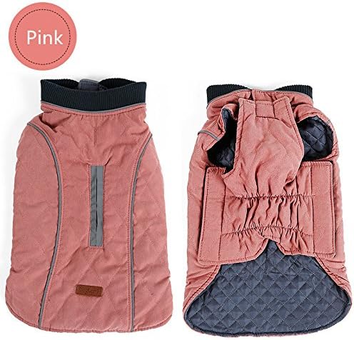 Ollypet Dog Winter Coat Reflective Pet Vest Harness Fleece Jacket Puppy Cold Weather Clothes For Girl Dog Pink, X-Small