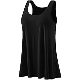 Rosyline Tank Top for Women with Built in Bra Flowy Swing Undershirt Tank Tops S-4XL