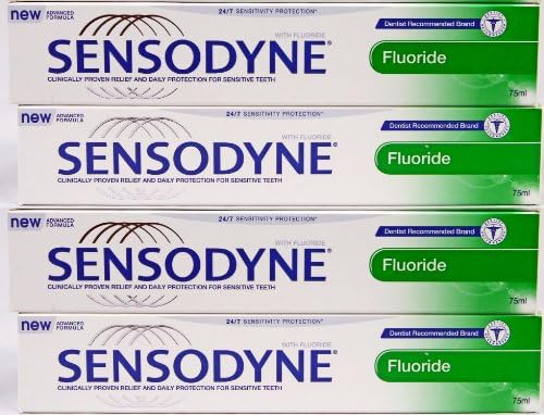 Sensodyne Fluoride Toothpaste for Daily Protection [Pack of 4]