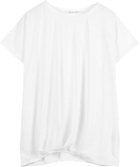 Amazon 神戸レタス Tシャツ レディース ゆるt 半袖 裾タック入り フレンチスリーブ カットソー トップス C2748 Tシャツ カットソー 通販