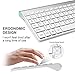 Wireless Keyboard and Mouse Combo, 2.4G Compatible with MAC PC Desktop Laptop Ultra-Thin Laptop Desktop, Available for Windows Android (Silvery)