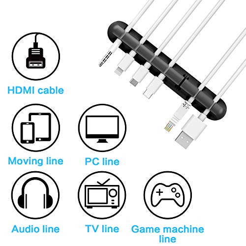 image for DKIBBITH Cable Clips, 3/5/7 Slots Cord Wire Management for USB Cables,