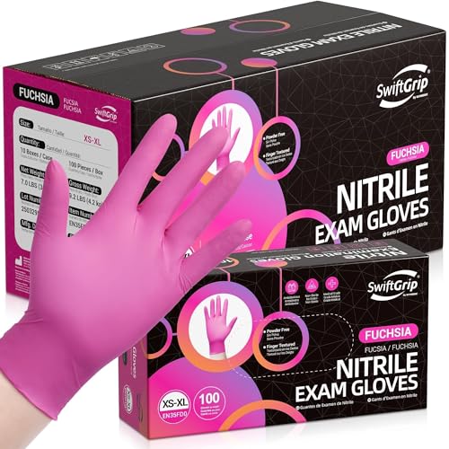 SwiftGrip Pink Gloves Powder-free Nitrile Gloves