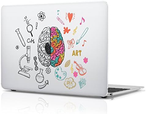 Macbook Air 13 inch Plastic Matte Hard Case, Brain Potential Design with Keyboard Cover