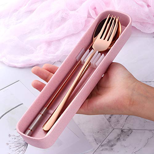 Do Buy 3 Piece Portable Flatware Set, Chopsticks, Fork and Spoon with Travel Case