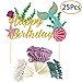 Mermaid Party Supplies and Decorations Cake Topper and 24 Cupcake Toppers for Under the Sea Party, Birthday Party, Baby Shower and Wedding