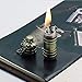 QIMEI The World's Smallest Kerosene Lighter! Height 2.5cm/φ 1.3cm Capsule Lighter Portable Metal Miniature EDC Gear Waterproof Tiny Peanut Lighter (Fuel not Included) (621-Bronze)