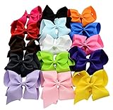 MrSleeper Boutique Hair Bows Girls Kids Children Alligator Clip Grosgrain Ribbon Headbands, 15 pieces