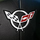 C5 Corvette Steering Wheel Decal - Silver : 1997-2004