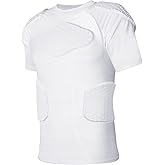 TUOYR Mens Football Padded Shirt Chest Rib Protector Undershirt for Football Baseball Softball Rugby