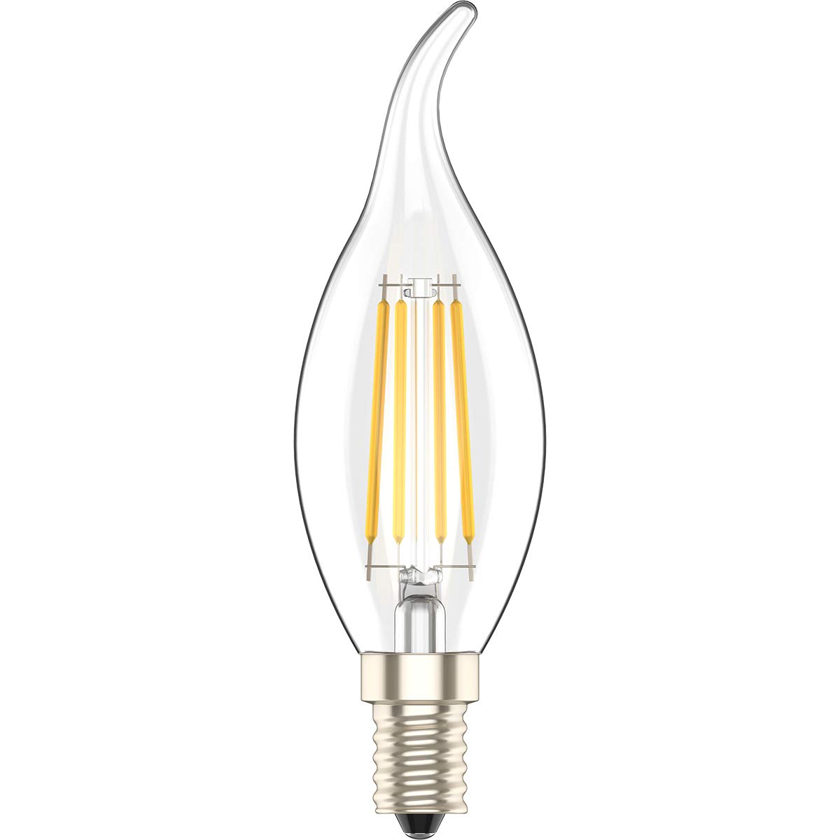 C35 4Watt E14 LED Candle Bulbs, 30Watt Incandescent Bulb Replacement,300lm, Warm White 2700K, Dimmable, Small Edison Screw Candle Light Bulbs, 220-240V AC, Pack of 5 Units