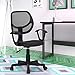 Black Office Task Desk Chair Adjustable Mid Back Home Children Study Chair