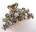 New Style Multi-color Crystal Bronze Metal Alloy Flower Hair Claws Clips Pins #86 by beautyxyz