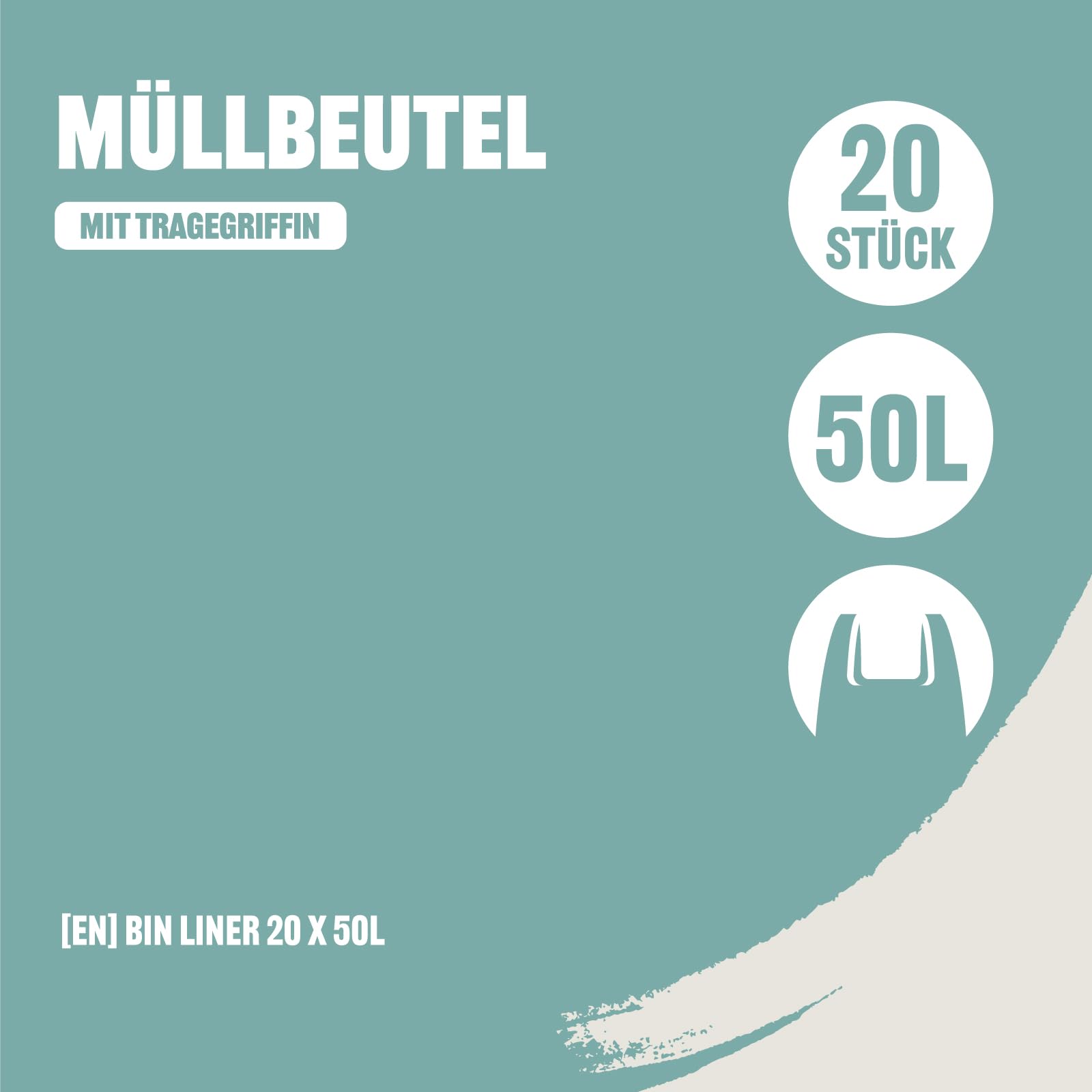by Amazon Müllbeutel 20 x 50L 3