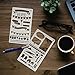Journal Stencils, 20 PCS Plastic Planner Stencil with Different Patterns for Journaling/Scrap Booking/Notebook/Diary/Drawing/Card and DIY Craft, 4X7 Inch, White
