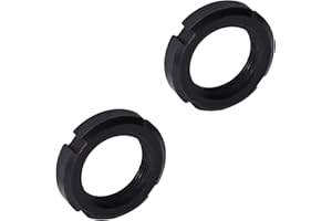 Yinpecly Carbon Steel Retaining Four-Slot Slotted Round Nuts M30 x 1.5mm for Roller Bearing Pump Valve, Black Tone 2 Pcs