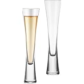 STARVAST Champagne Flutes 5oz, Hand Blown Champagne Glasses, Set of 2 Clear Crystal Glass Unique Gift for Birthday,Wedding,Mother's Day,Housewarming