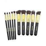 Dermatique Gold Makeup Brush Set, Beauty Blending, Face Powder, Blush Brushes Perfect for Use as Bronzer Brush, Concealer Brush, Contour Brush, Cosmetic Brush, Foundation Brush, etc.