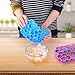 Ice Cube Trays Silicone with Lids 2 Packs TIME4DEALS Food Grade Ice Trays 74 Cube with Spill-Resistant Removable Lid BPA Free Ice Cube Molds for Whiskey Storage, Purple & Blue