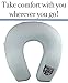 PHUS Travel Neck Pillow, 300 Gram Premium Memory Foam, 3 Piece Set, Washable Velvet Cover with MP3 Pocket, Carrying Case, U Shaped for Travelers, Comfortable Neck Support, Eyemask, Great for All Ages