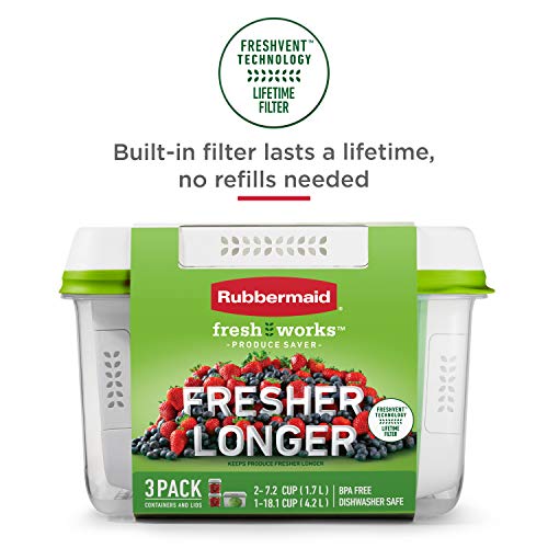 Rubbermaid FreshWorks Produce Saver, Medium and Large Storage