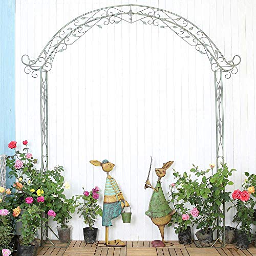 SAFGH Gartenbogenrahmen Einfach zu montieren für Kletterpflanzen Rose Support Gartenlaube, Retro Schmiedeeisen Balkon… – Bild 5