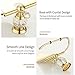 OWOFAN Toilet Paper Holder Wall Mount Solid Brass Crystal Deco Bathroom Paper Tissue Holder Storage Shelf Gold HK-40K