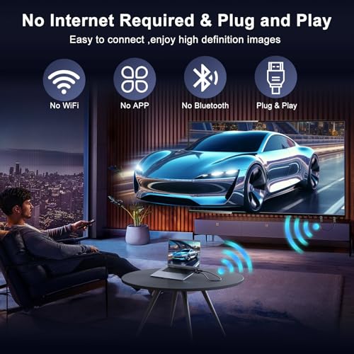 Wireless HDMI Transmitter and Receiver 4K Decode 1080P Output, HDMI Wireless Extender, Plug & Play, Support 2.4/5GHz for Streaming Video and Audio to Monitor from Laptop/Pc/Tv Box (Black)