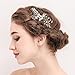 Oureamod Flower Hair Combs Wedding Hair Accessories Bridal Headpiece (Vintage leaves)