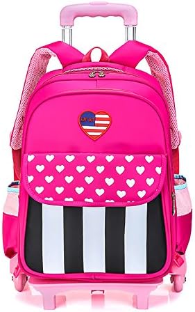 Rolling Backpack Kids School Bags Trolley Luggage 18 Inch Multifunction Wheeled