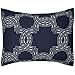 Amazon Basics 8-Piece Ultra-Soft Microfiber Bed-In-A-Bag Comforter Bedding Set - Full/Queen, Navy Nautical Knot