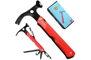 RoverTac 13-in-1 Multi Tool Gifts for Men Dad Camping Essentials Survival Gear Garden Multitool Hammer Knife Saw Tent Stake Puller Digging Tool Bottle Opener Whistle Fire Starter Mens Gifts