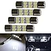 iJDMTOY 4pc White 6-SMD 29mm 6614 LED Replacement Bulbs For Car Sun Visor Flips Vanity Mirror Lights