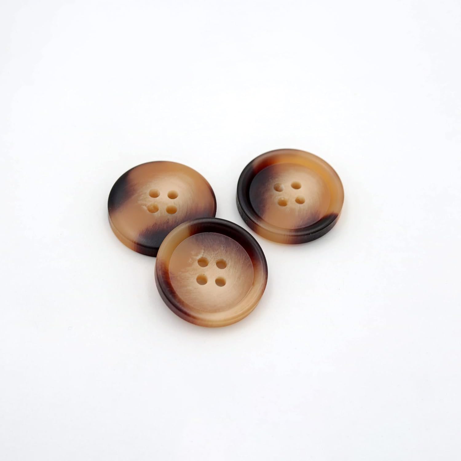 Photo 1 of 20/Set Resin Button Clothes Sewing Snaps Blazer Shirts 4 Holes Buttons (23mm, Brown)
