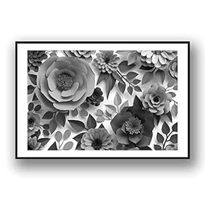 Framed Canvas Wall Art for Living Room, Bedroom Grey Rose Flowers Canvas Prints for Modern Home Decoration Ready to Hang - 16"x24" inches