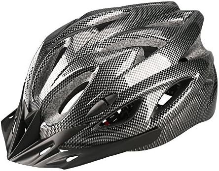 Dazhengyang Cycling Bike Helmet with Removable Visor,Ultralight Adjustable Adult Cycling Helmet for Road/Mountain Bicycle(Black)